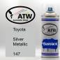 Preview: Toyota, Silver Metallic, 147: 400ml Sprühdose, von ATW Autoteile West.